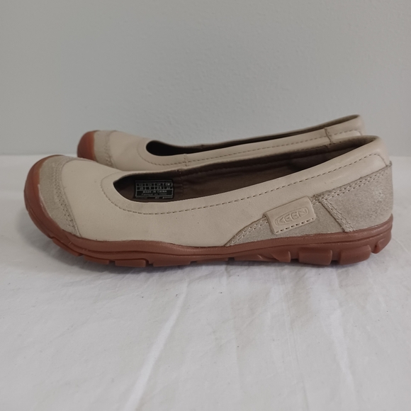 Keen Rivington ballerina shoes footwear cream/tan size 5 - Picture 3 of 11